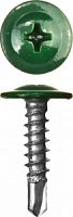 Саморезы ПШМ-С со сверлом для листового металла, 19 х 4.2 мм, 450 шт, RAL-6005 зеленый насыщенный, З