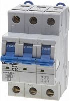 Выключатель автоматический СВЕТОЗАР 3-полюсный, 20 A, "C", откл. сп. 6 кА, 400 В