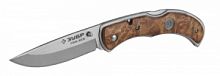 Нож ЗУБР "ПРЕМИУМ" НОРМАНН складной, эргономичная рукоятка с деревянными накладками, 220мм/лезвие 95